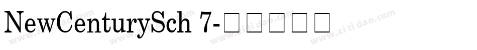 NewCenturySch 7字体转换